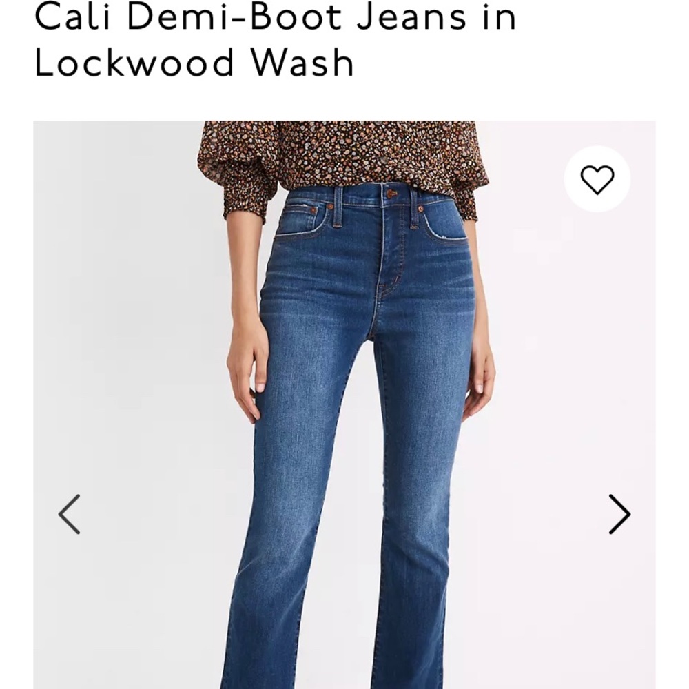 Madewell Cali Demi-Boot Jeans in Lockwood Wash